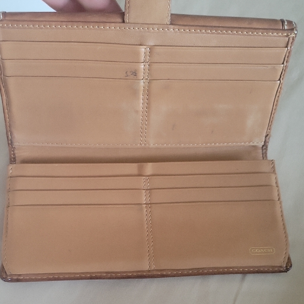 Coach Brown Wallet with Gold Accent - Picture 4 of 8